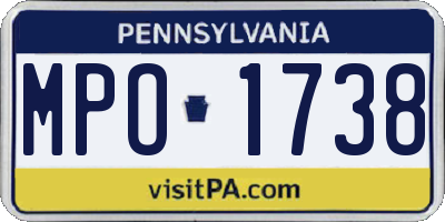 PA license plate MPO1738