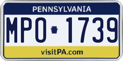 PA license plate MPO1739