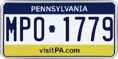PA license plate MPO1779
