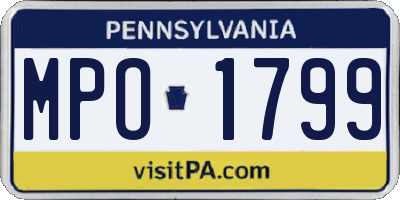 PA license plate MPO1799