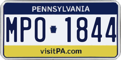 PA license plate MPO1844