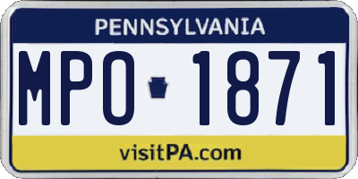 PA license plate MPO1871