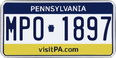 PA license plate MPO1897