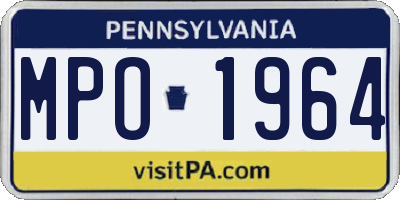 PA license plate MPO1964