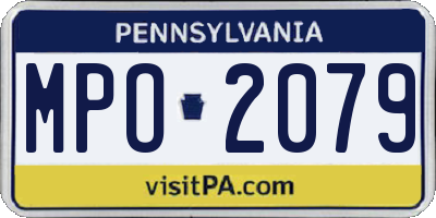 PA license plate MPO2079