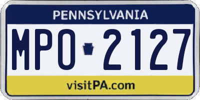 PA license plate MPO2127