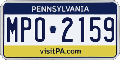 PA license plate MPO2159