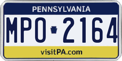 PA license plate MPO2164
