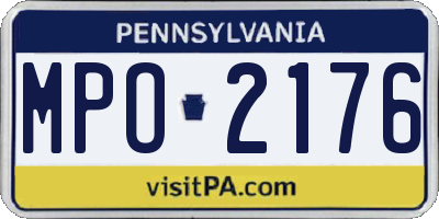PA license plate MPO2176