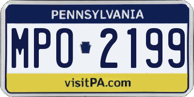 PA license plate MPO2199