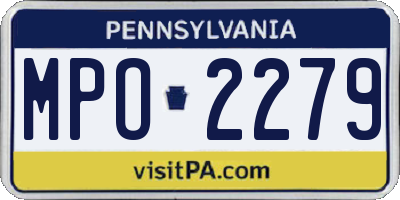 PA license plate MPO2279