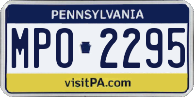 PA license plate MPO2295