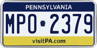 PA license plate MPO2379