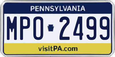 PA license plate MPO2499