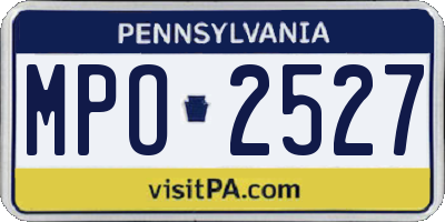 PA license plate MPO2527