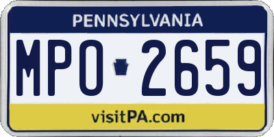 PA license plate MPO2659