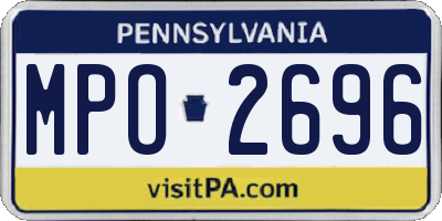PA license plate MPO2696