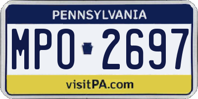 PA license plate MPO2697