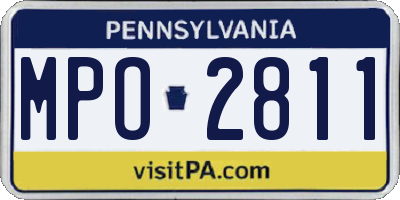 PA license plate MPO2811