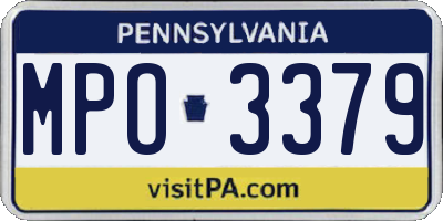 PA license plate MPO3379