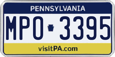 PA license plate MPO3395