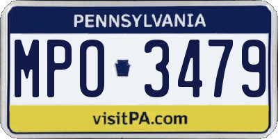 PA license plate MPO3479
