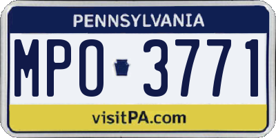 PA license plate MPO3771