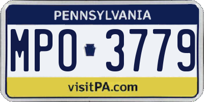 PA license plate MPO3779