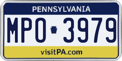 PA license plate MPO3979