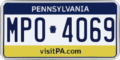 PA license plate MPO4069