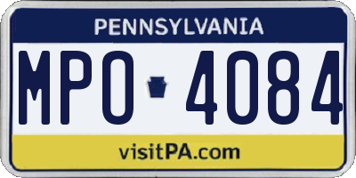 PA license plate MPO4084