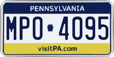 PA license plate MPO4095