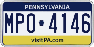 PA license plate MPO4146