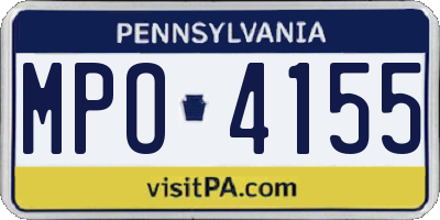 PA license plate MPO4155