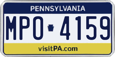 PA license plate MPO4159