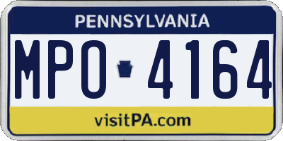 PA license plate MPO4164
