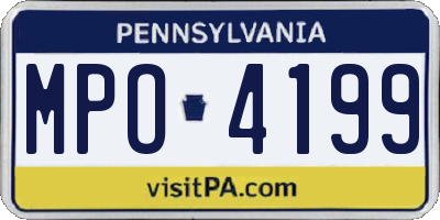PA license plate MPO4199