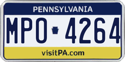 PA license plate MPO4264