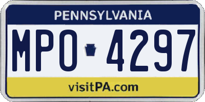 PA license plate MPO4297
