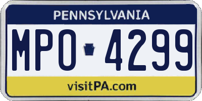 PA license plate MPO4299