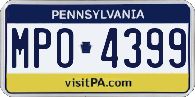 PA license plate MPO4399