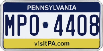 PA license plate MPO4408