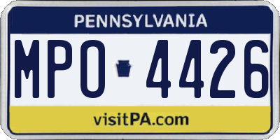PA license plate MPO4426