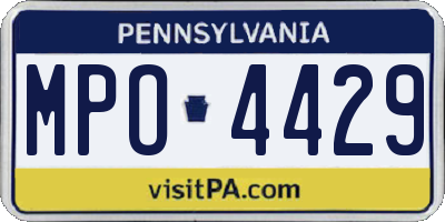 PA license plate MPO4429