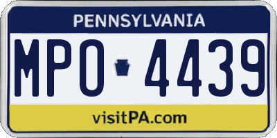 PA license plate MPO4439