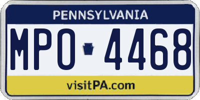 PA license plate MPO4468