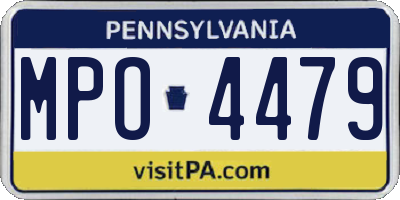 PA license plate MPO4479