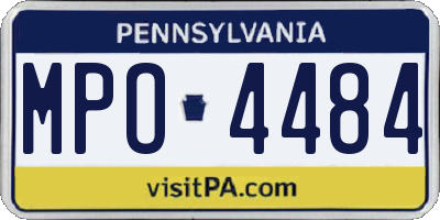 PA license plate MPO4484