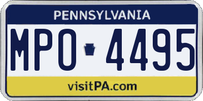 PA license plate MPO4495