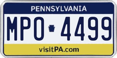PA license plate MPO4499